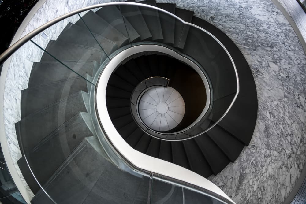 Spiral Staircase Geometry by Tomoshi Hara — canvas wall art