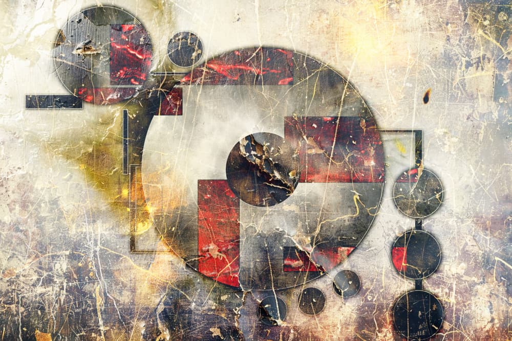 Abstract Grunge Art Unique Aesthetic 19 by Rafal Kulik — canvas wall art