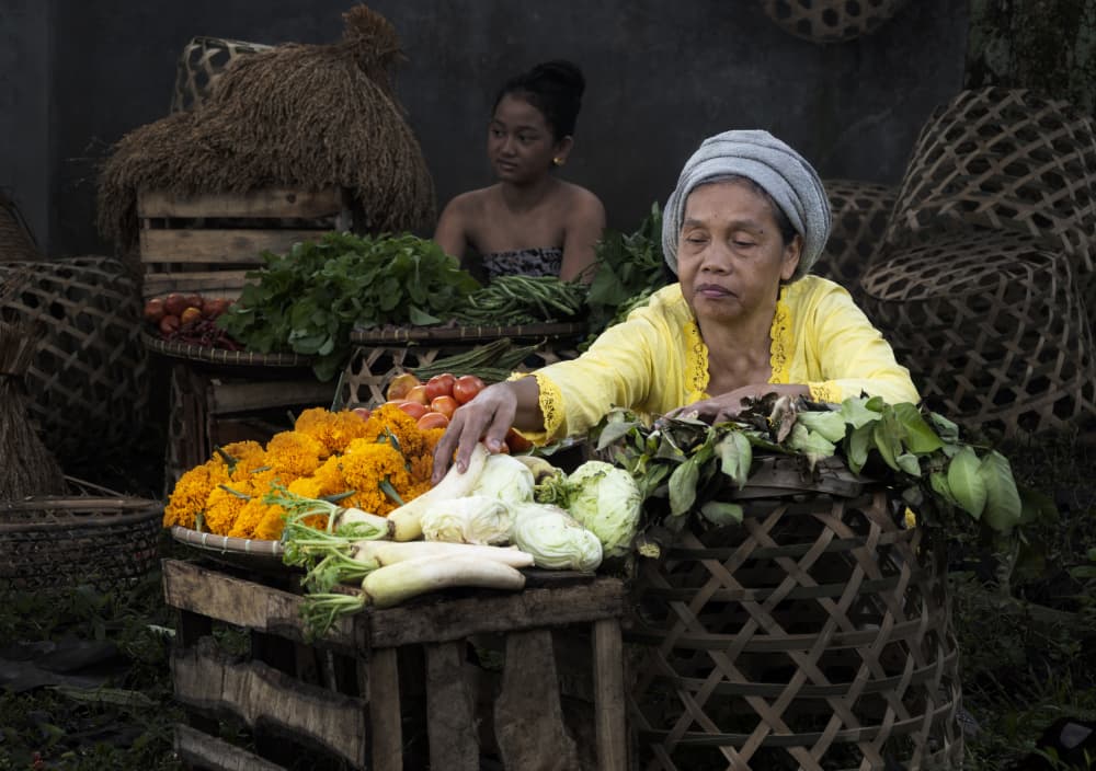 Balinese Market Woman by Rawisyah Aditya — canvas wall art