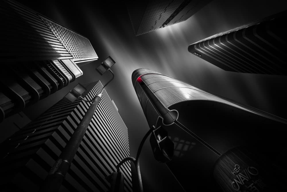 Dark City Geometry by Yoshihiko Wada — canvas wall art