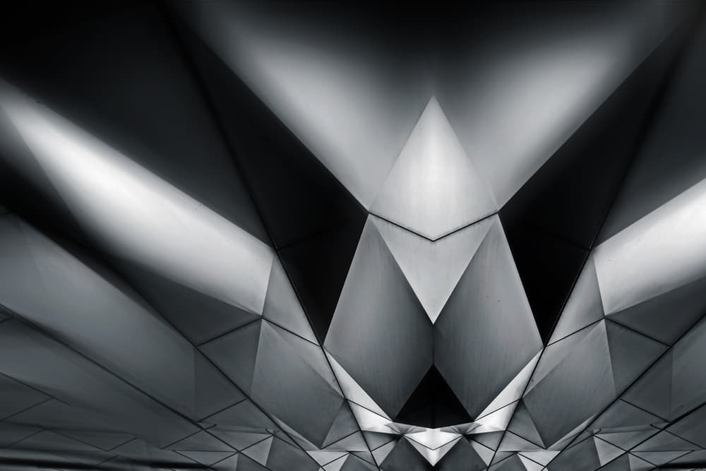 Dark Geometric Angles by Henk van Maastricht — canvas wall art