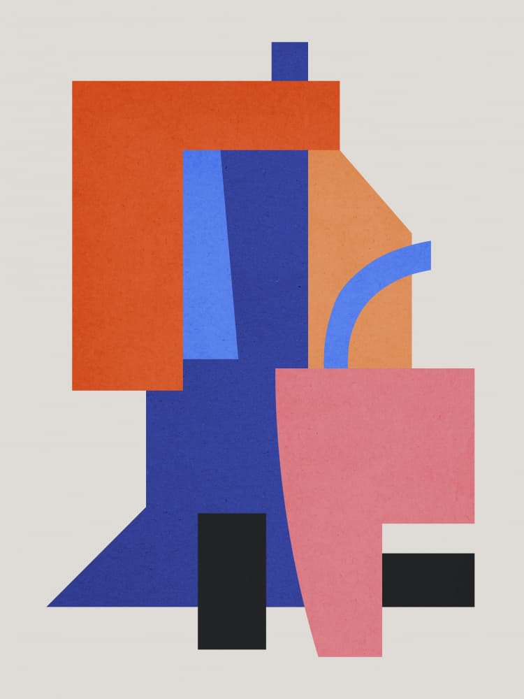Modern Geometric Collage by Vitor Costa — canvas wall art