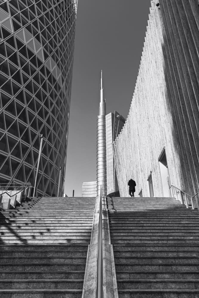 Modern City Ascent by Marco Tagliarino — canvas wall art