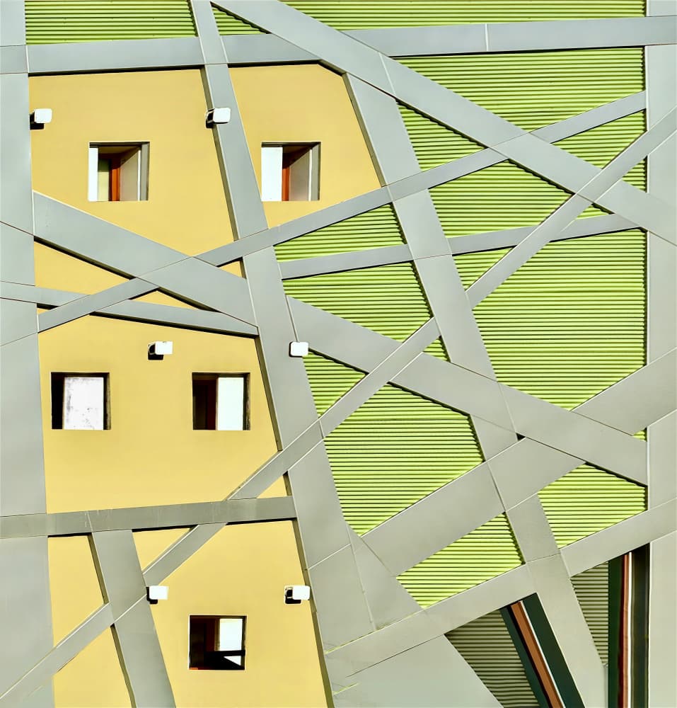 Modern Geometric Facade by Arnon Orbach — canvas wall art