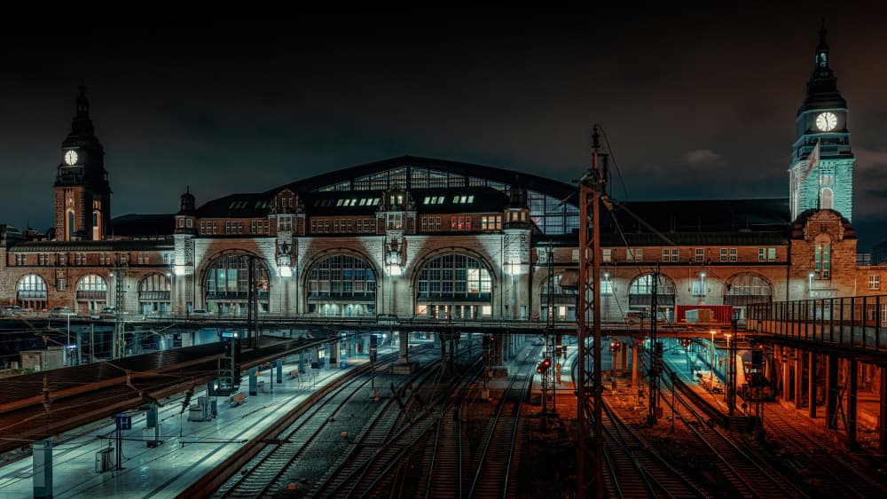 Grand Night Station by Jürgen Muß — canvas wall art