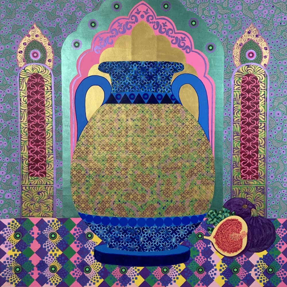 Ornate Vase and Figs by David Galan — canvas wall art
