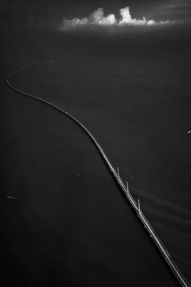 Vast Monochrome Bridge by Amatou T — canvas wall art