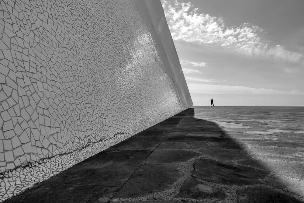 Lone Figure Mosaic Wall by Markus Auerbach — canvas wall art