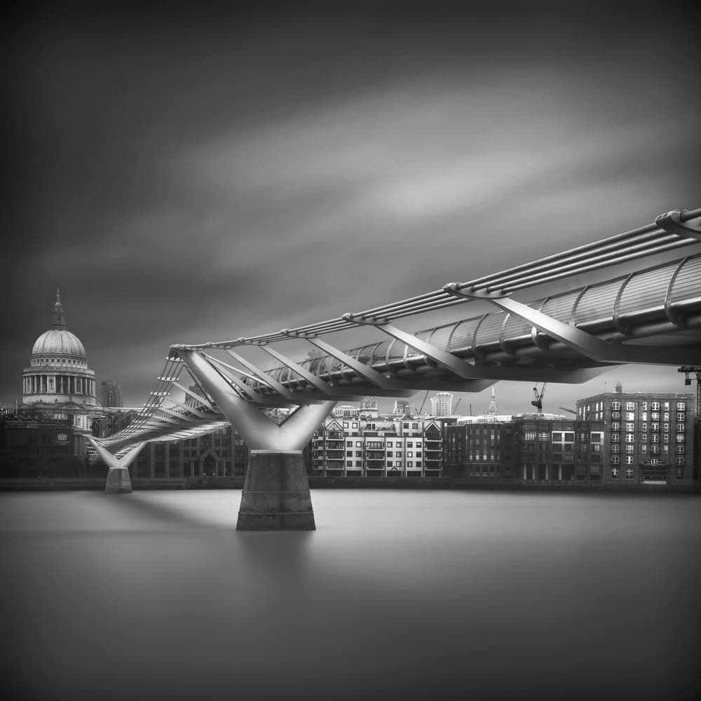 London Millennium Bridge St Paul's by Ahmed Thabet — canvas wall art