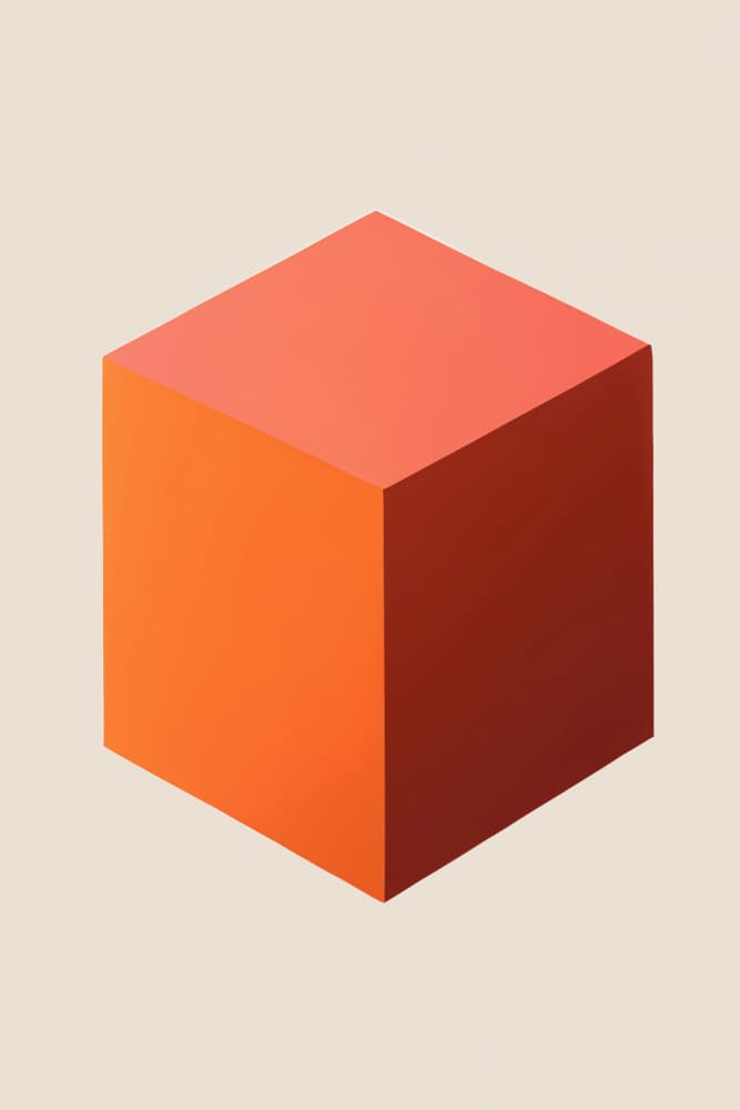 Vibrant Geometric Cube by Merel Takken — canvas wall art