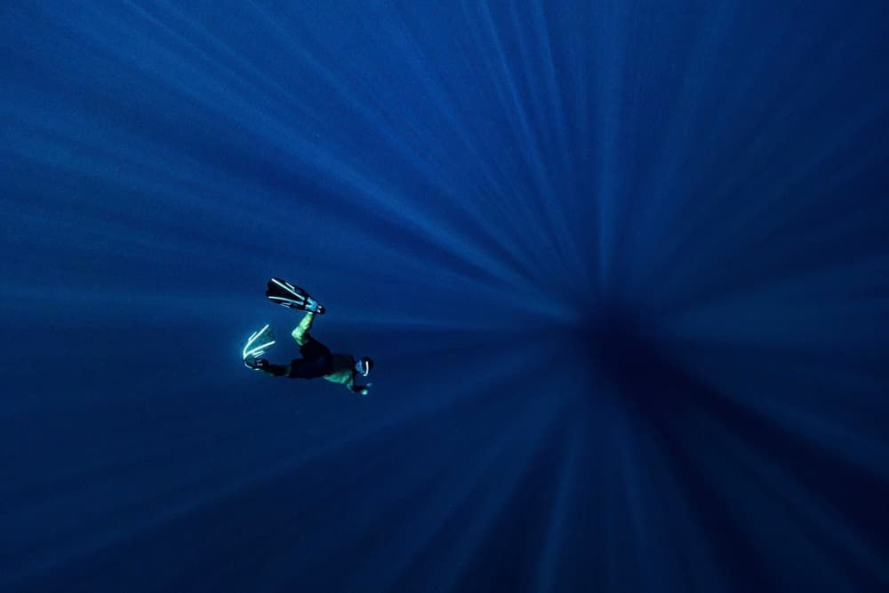 Deep Blue Diver by Serge Melesan — canvas wall art