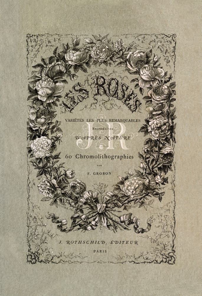 Les Roses by F. Grobon — canvas wall art