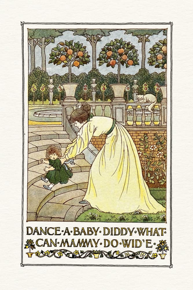 Mother Child Garden Dance by Wild Violets — canvas wall art