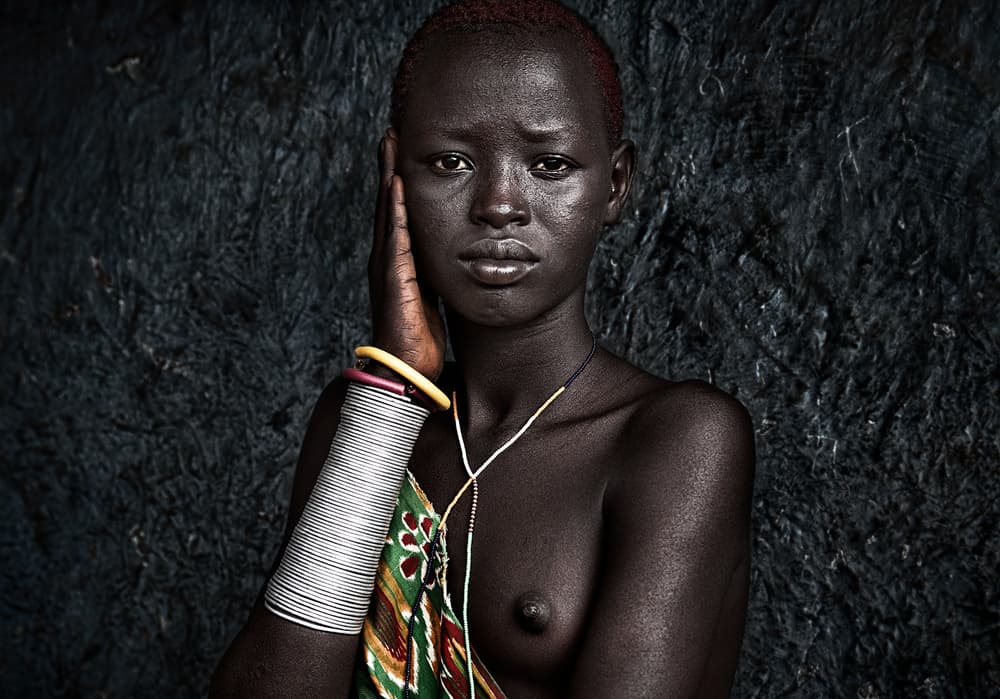 Contemplative African Portrait by Joxe Inazio Kuesta Garmendia — canvas wall art