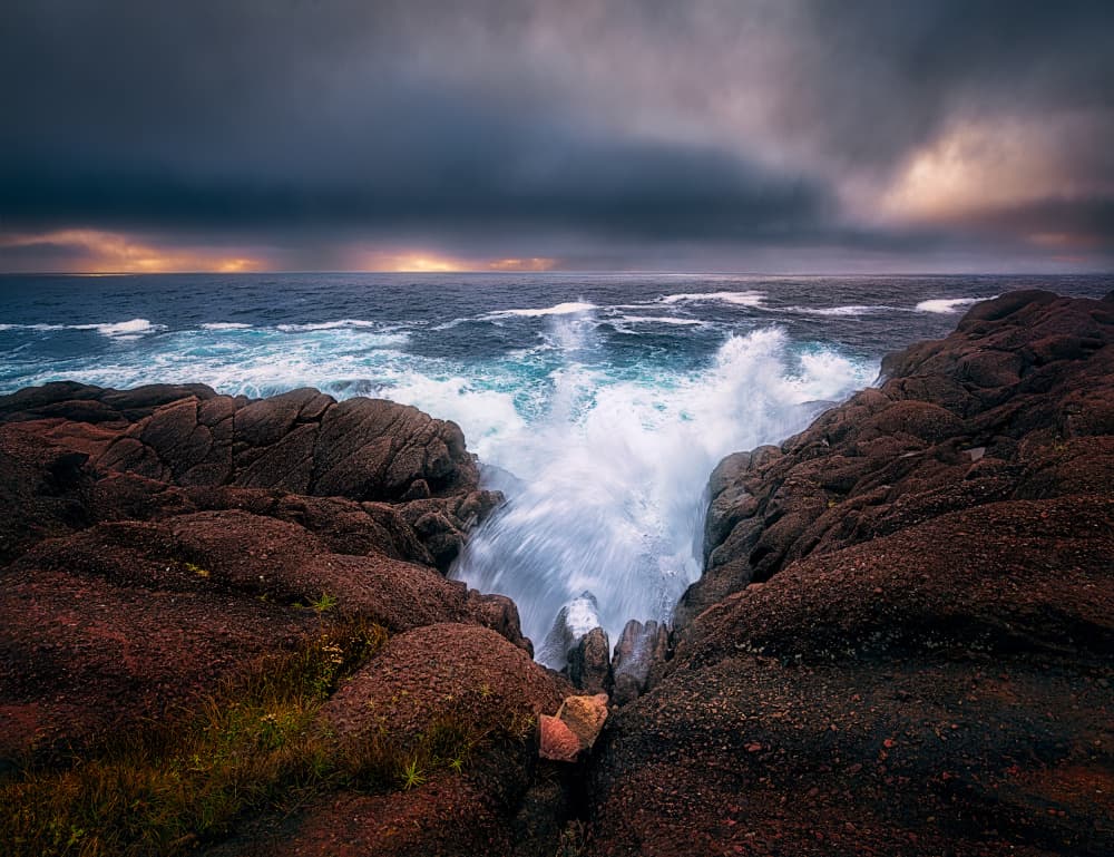 Crashing Coastal Waves by Ben.C.L — canvas wall art