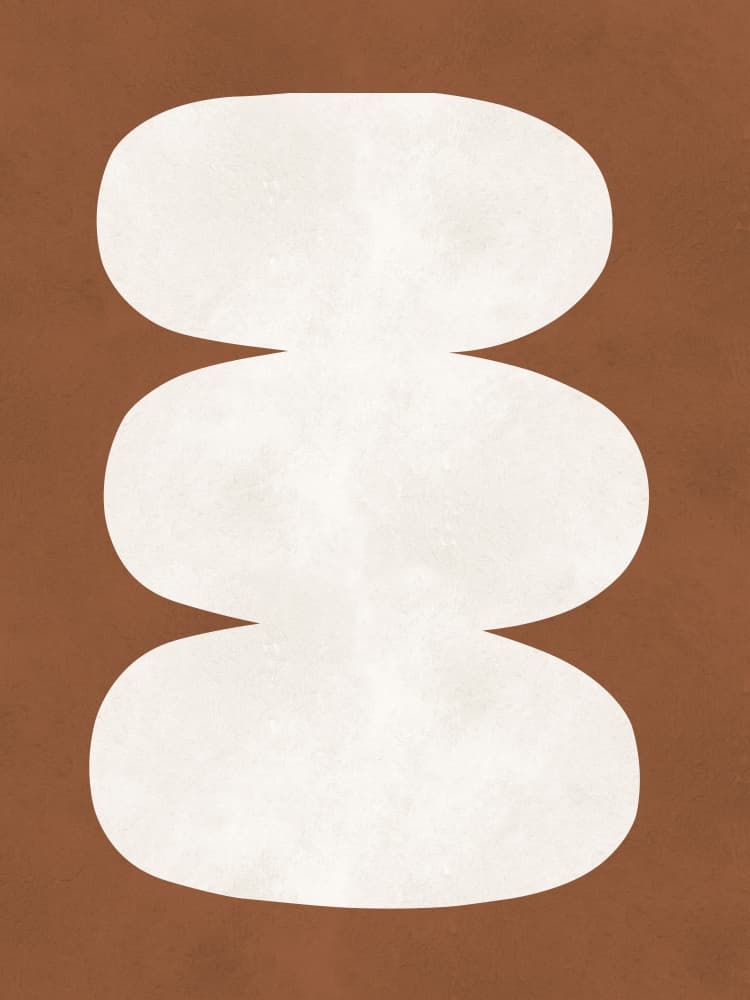 Earthy Stacked Organic Forms by Vitor Costa — canvas wall art