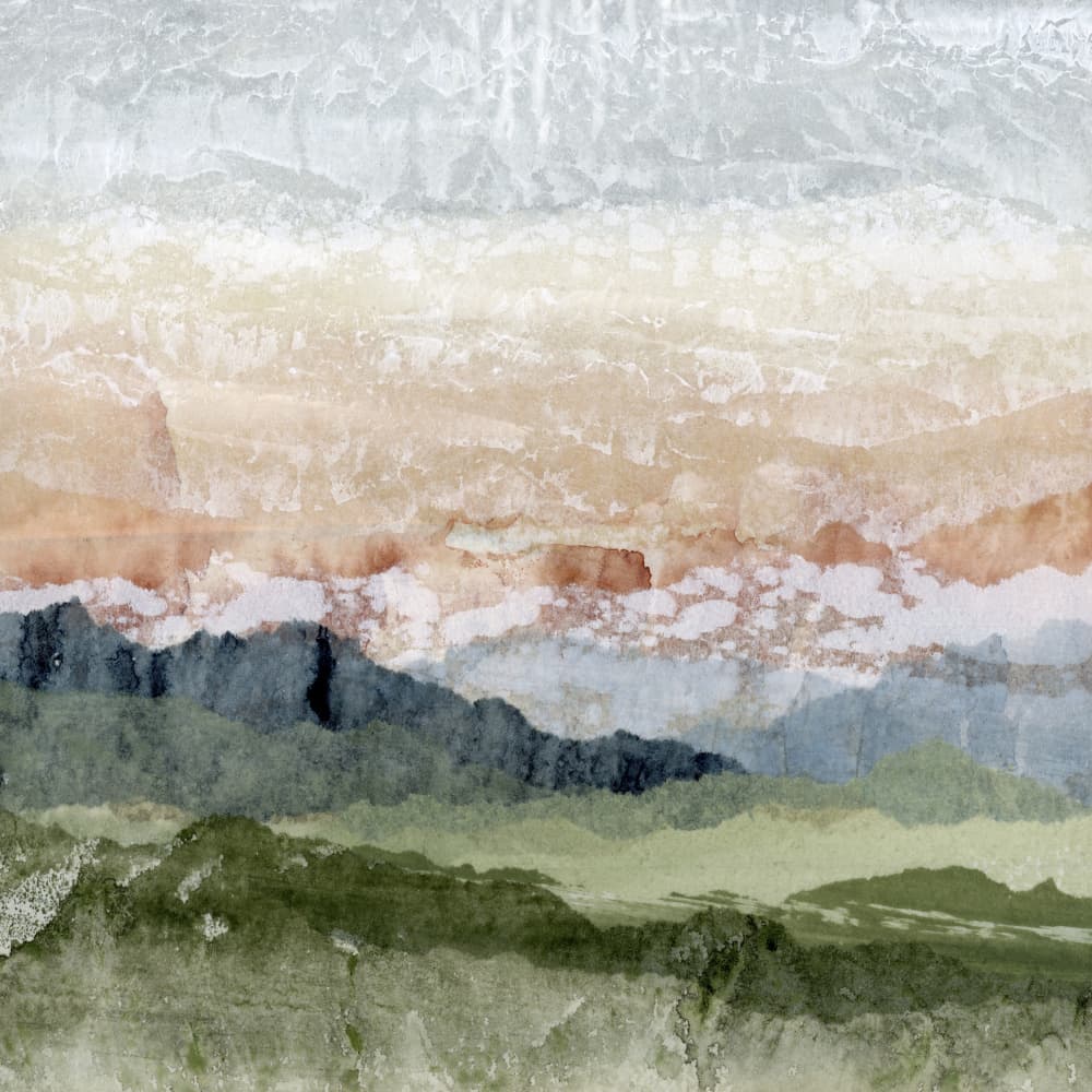 Layered Mountain Serenity by Lara Eckerman — canvas wall art