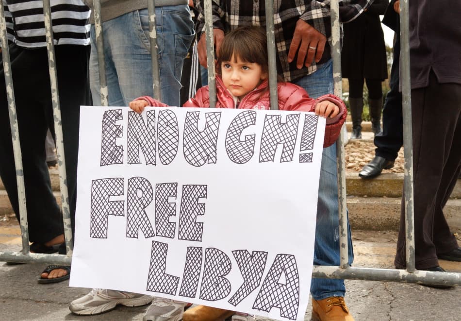 Enough Free Libya by Martin Agius — canvas wall art