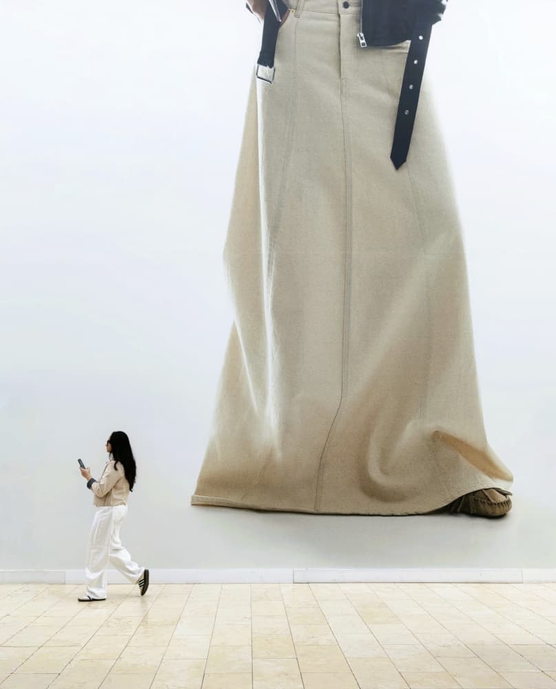 Woman and Giant Fashion by Jasmine Zhang — canvas wall art