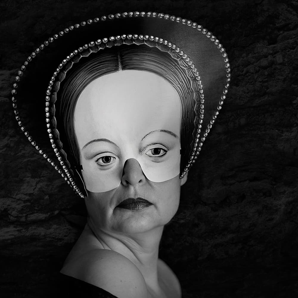 Regal Masked Portrait by Angelika Martha Himburg — canvas wall art