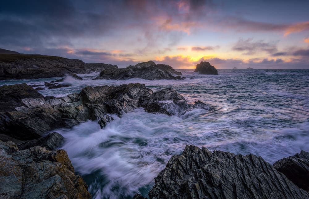 Golden Hour Coastal Waves by Srecko Jubic — canvas wall art