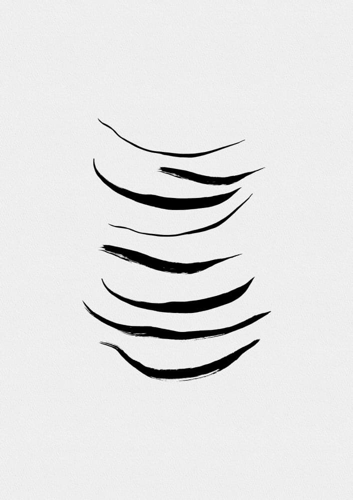 Organic Black Stripes by Orara Studio — canvas wall art