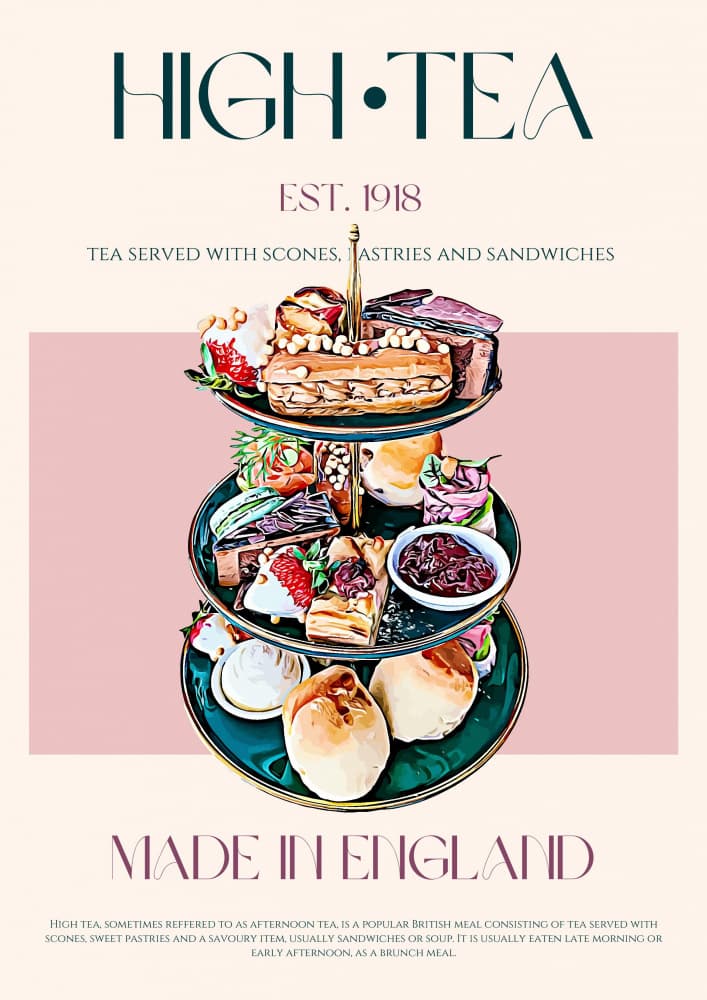Classic British High Tea by Nazma Khokhar — canvas wall art