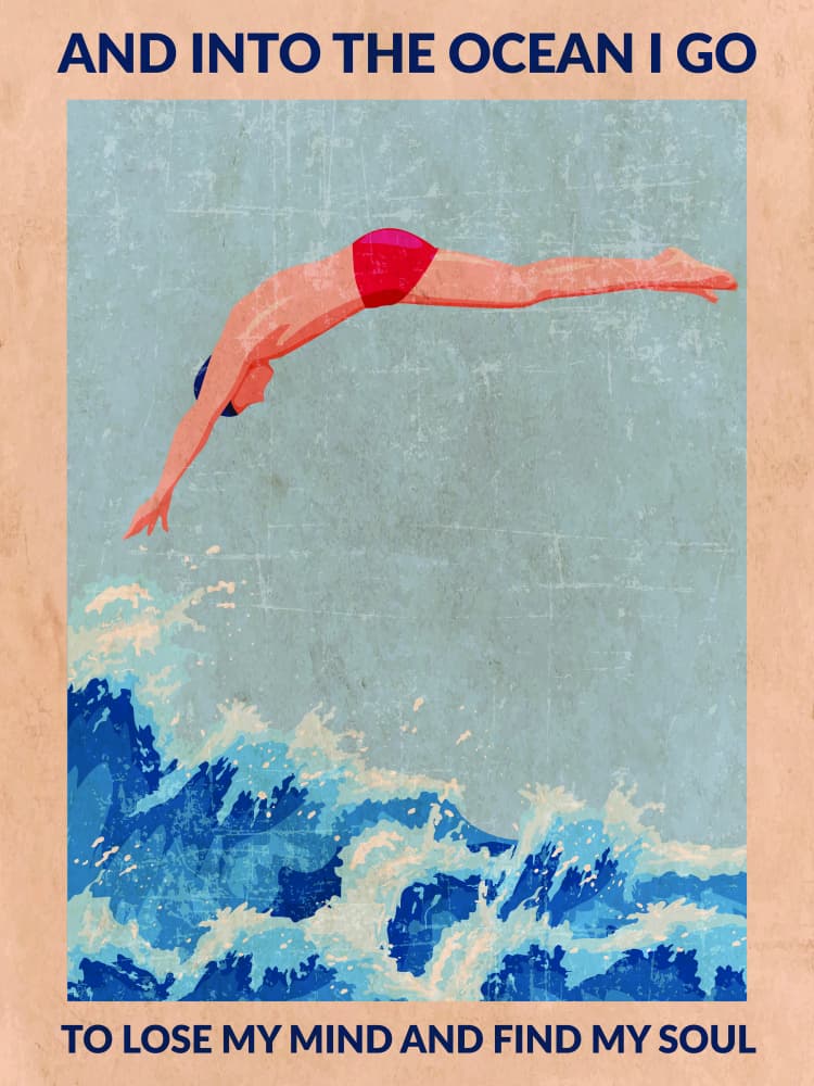 Ocean Diver by WallChart Art Studio — canvas wall art