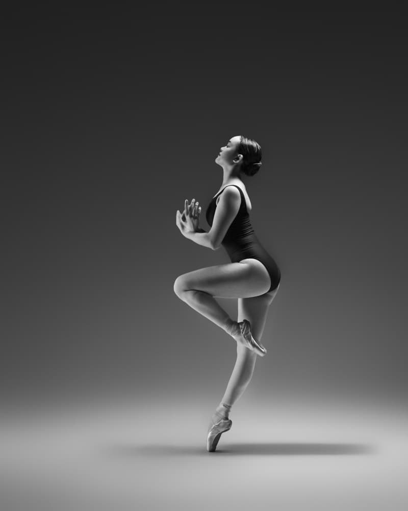 Graceful Ballerina's Pose by Rob Li — canvas wall art