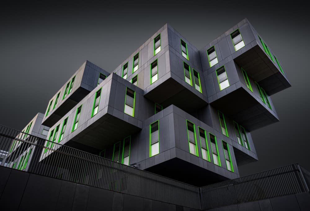 Geometric Urban Architecture by Roland M Schwerdtfeger — canvas wall art