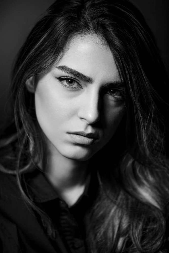 Dramatic Female Portrait by Sepideh Niksefat — canvas wall art