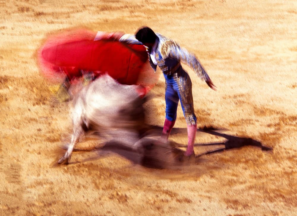 Spanish Matador Action by Roland M Schwerdtfeger — canvas wall art