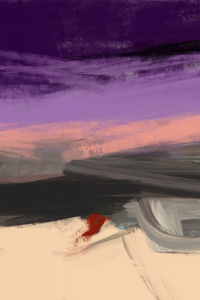 Violet Horizon Abstract by Simona Gocan — canvas wall art