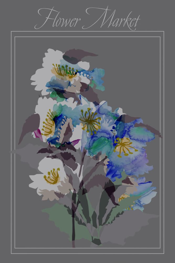 Soft Watercolor Blooms by cartissi — canvas wall art