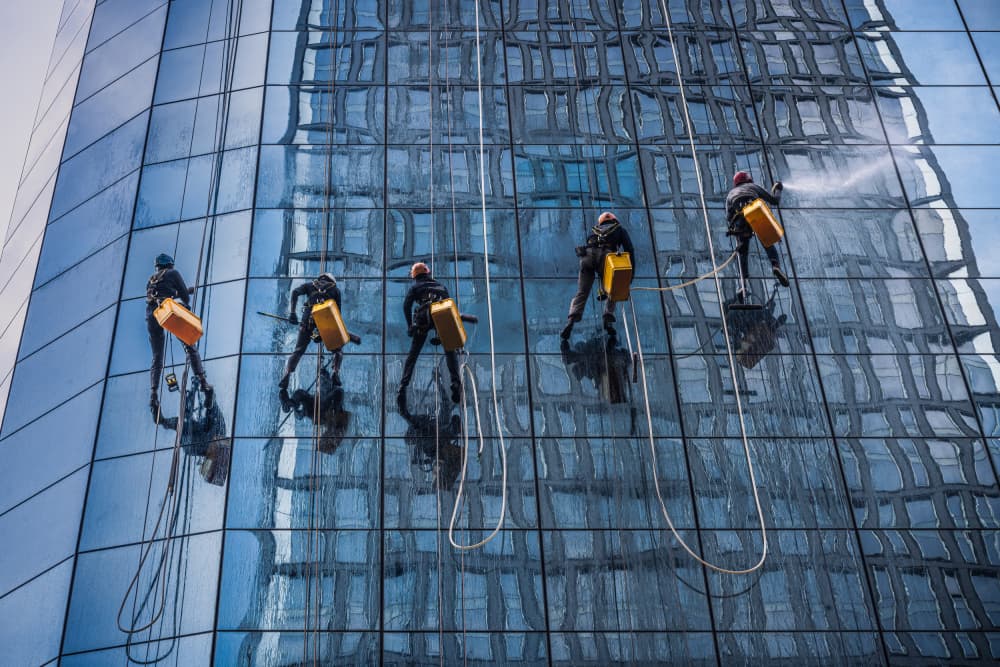 High Rise Window Washers by Marco Tagliarino — canvas wall art