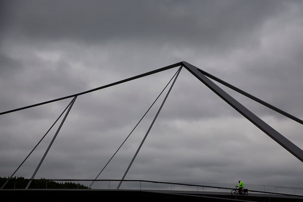 Geometric Bridge Ride by Massimo Della Latta — canvas wall art
