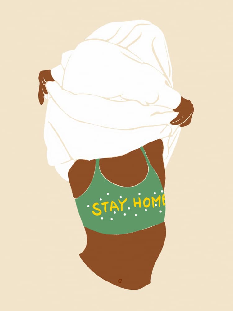Stay Home Comfort by Uma Gokhale — canvas wall art