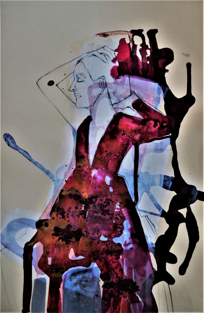 Expressive Woman Profile by Doris Schmitz — canvas wall art