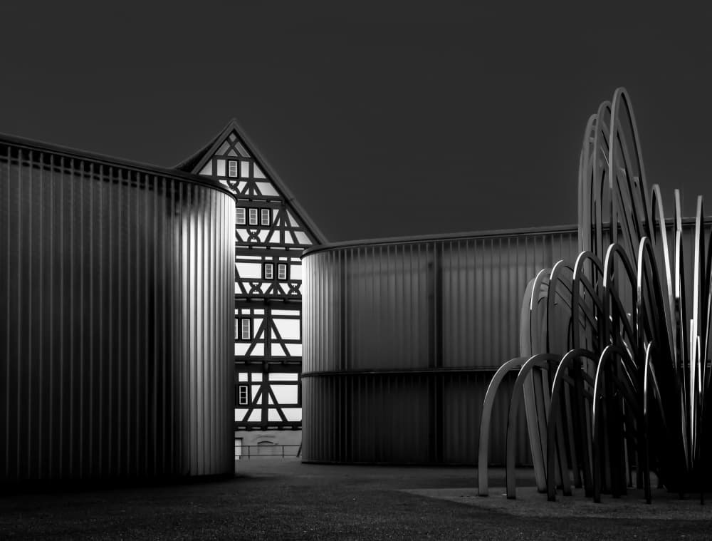 Stark Architectural Contrast by Markus Auerbach — canvas wall art