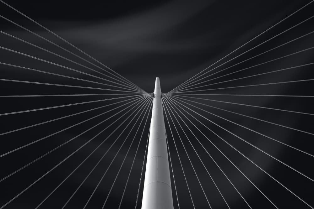 Sleek Cable Bridge by Enrique Rodriguez de Mingo — canvas wall art