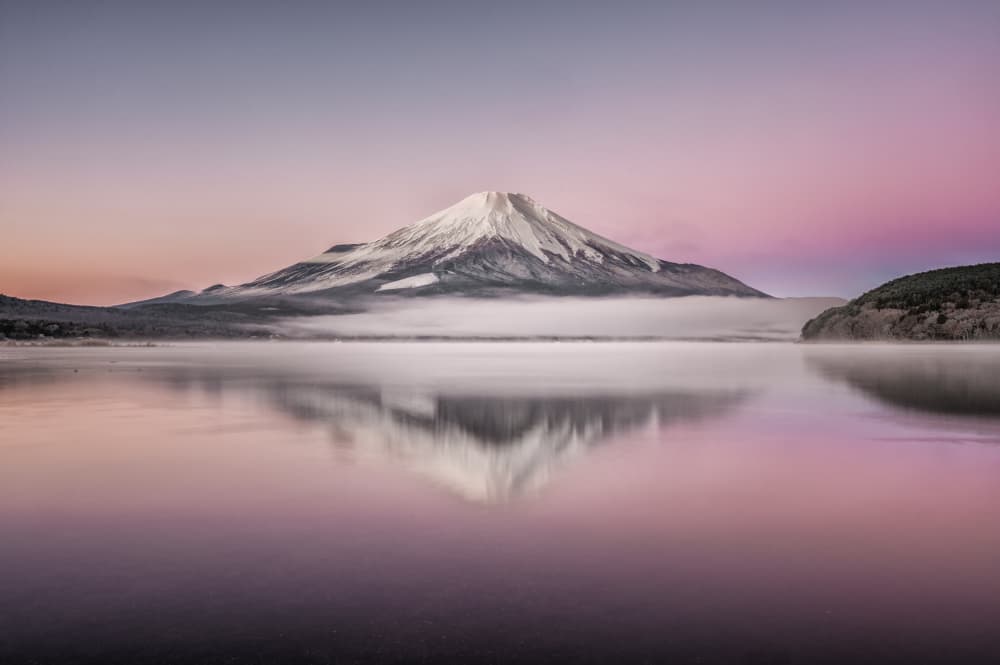 Mount Fuji Misty Reflection by Daiki Suzuki — canvas wall art
