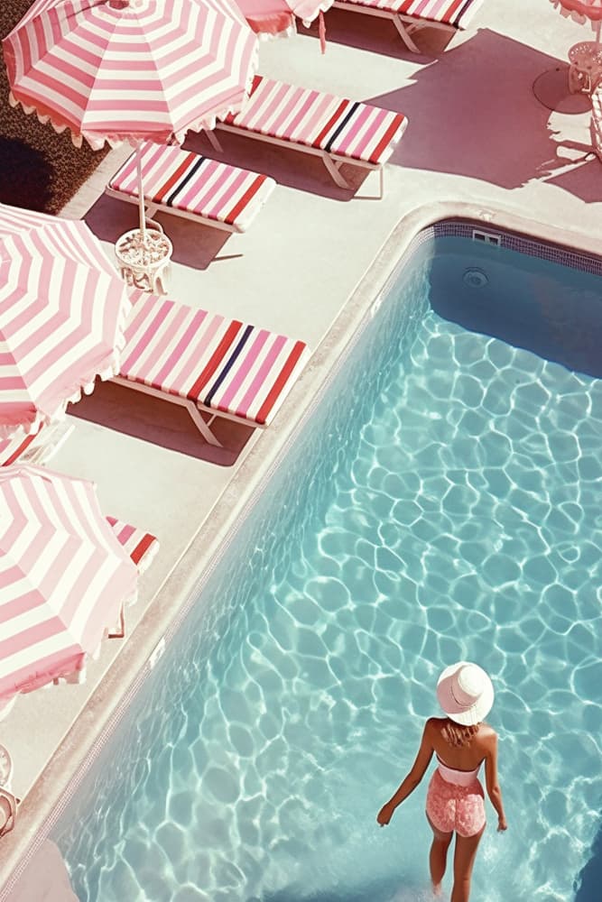 Pink Poolside Summer by Talitha McQueen — canvas wall art