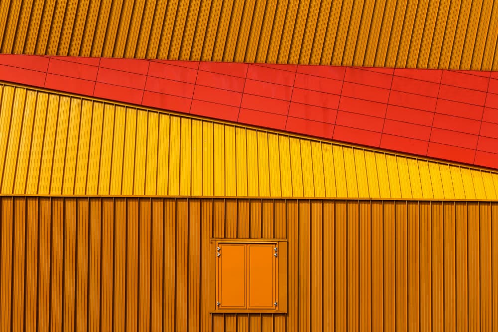 Vibrant Building Geometry by Eric Mattheyses — canvas wall art