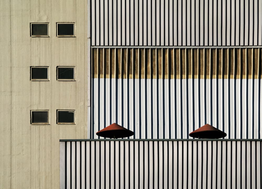 Urban Geometry Red by Eric Mattheyses — canvas wall art