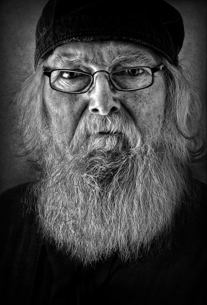 Intense Elder Portrait by Jan Scheunders — canvas wall art