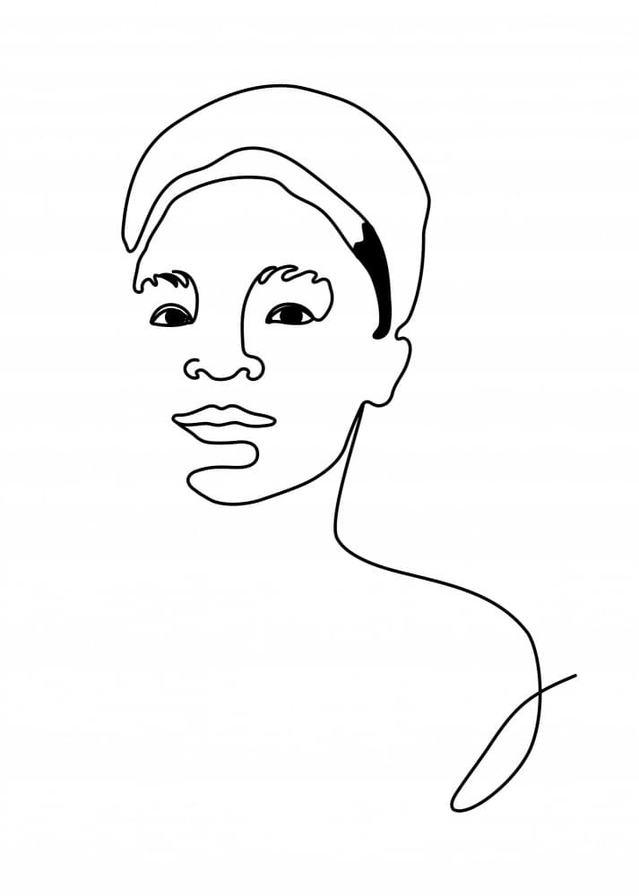 Elegant Line Portrait by Christina Heitmann — canvas wall art