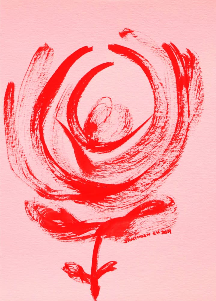 Feminine Rose Bloom by Santhosh ch — canvas wall art