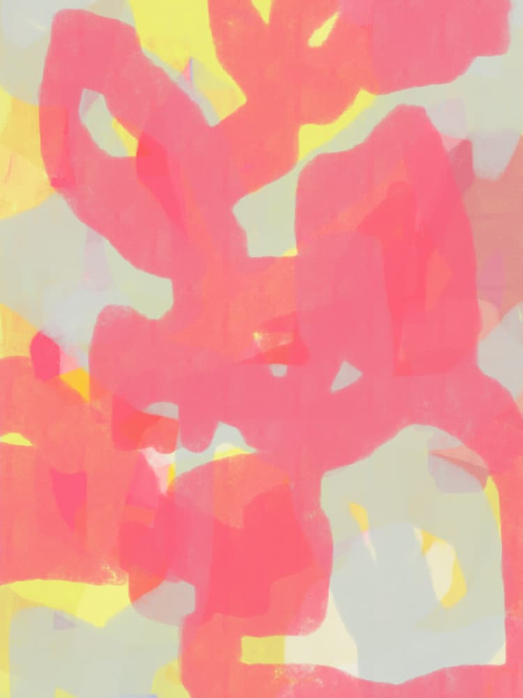 Soft Pink Yellow Abstract by Dina Dankers — canvas wall art