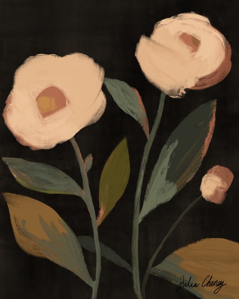 Graphic Floral Ii by Julia Cheney — canvas wall art