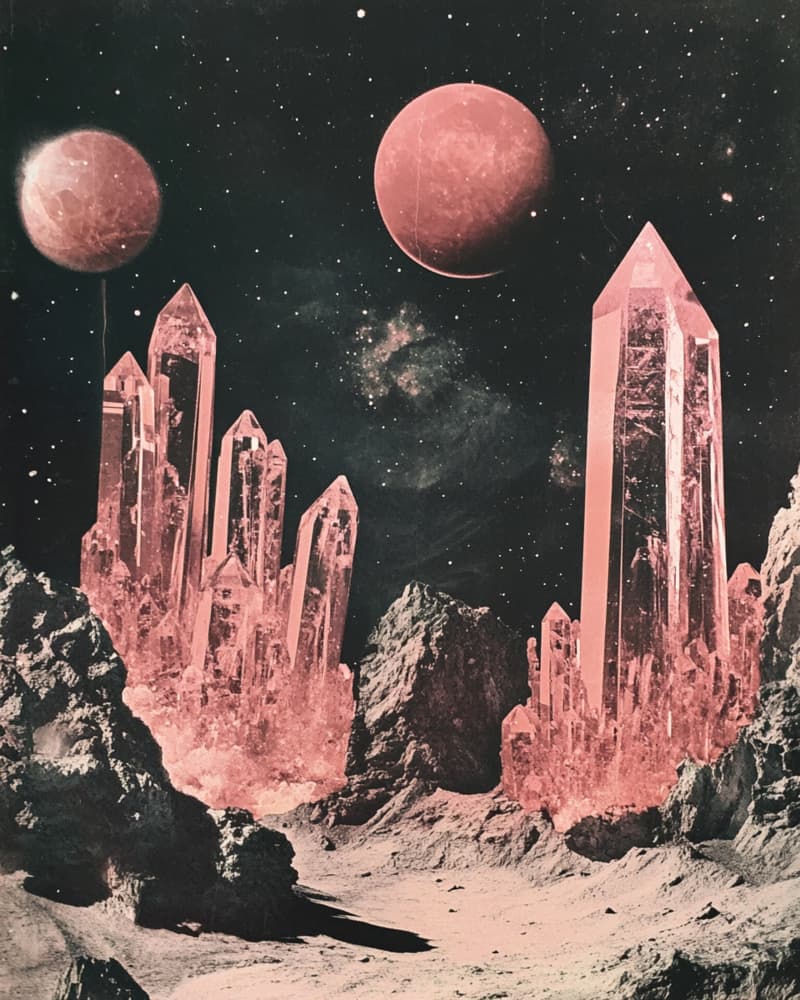 Cosmic Crystal Landscape by Samantha Hearn — canvas wall art